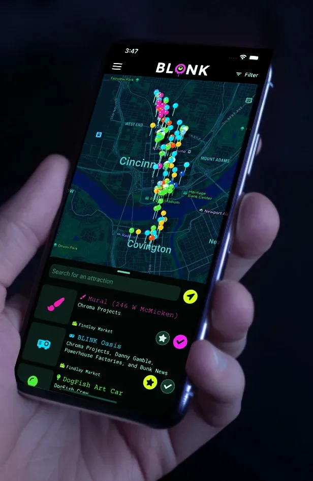 The Blonk app open on a phone